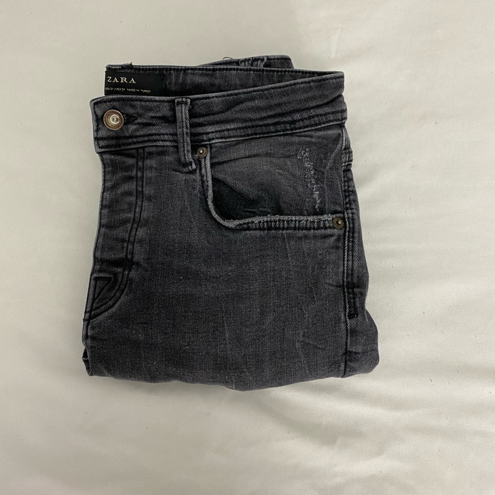 Zara Off Washed Distressed Skinny Jeans